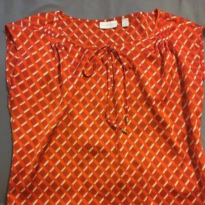 NY&Co orange silky blouse